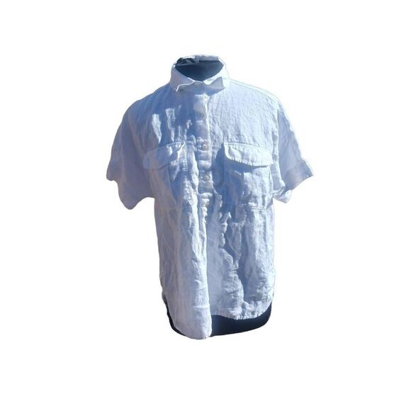 Barid McNutt fine Irish linen for j crew women's button down tall size - Picture 1 of 3